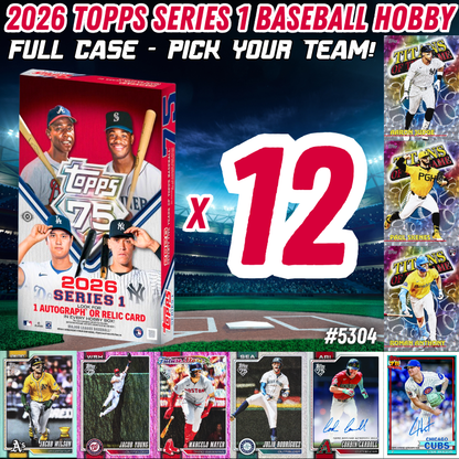 Break 5304 - 2026 Topps Series 1 Baseball Hobby - Full Case - Pick Your Team!