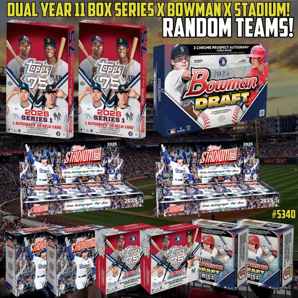 Break 5340 - DUAL YEAR Bowman x Stadium x Series 1 MLB 11 Box Random Teams!