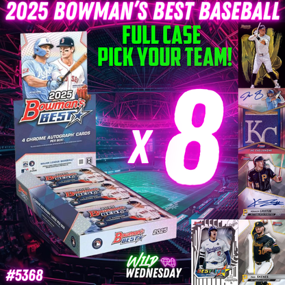 Break 5368 - 2025 Bowman's Best Baseball - FULL CASE - Pick Your Team!