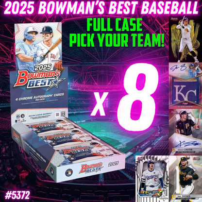 Break 5372 - 2025 Bowman's Best Baseball - FULL CASE - Pick Your Team!