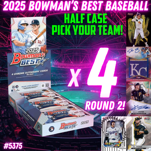 Break 5375 - 2025 Bowman's Best Baseball - HALF CASE - Pick Your Team! ROUND 2!