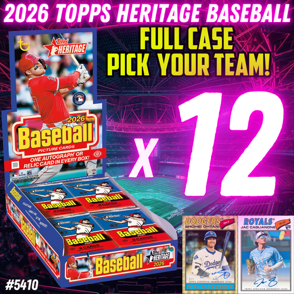 Break 5410 - 2026 Topps Heritage Baseball - FULL CASE - Pick Your Team!