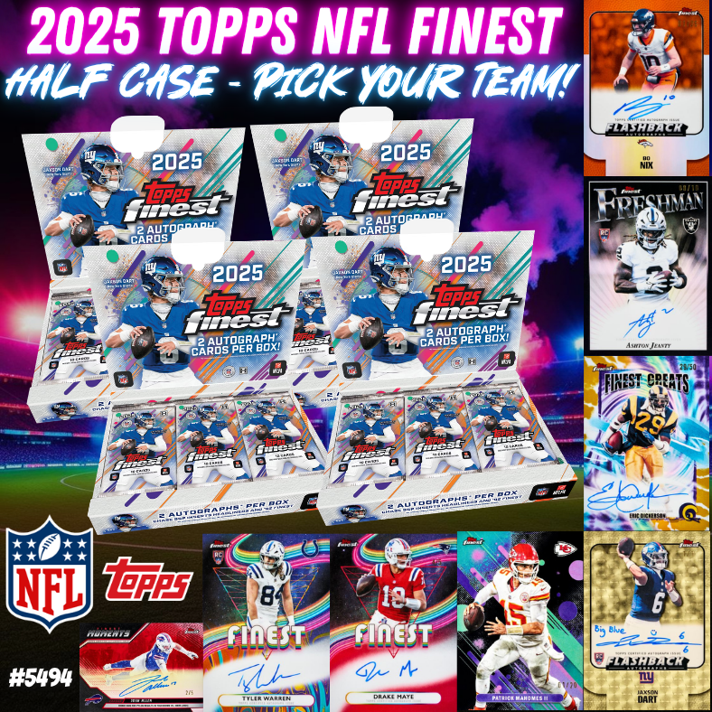 Break 5494 - 2025 Topps NFL Finest - HALF CASE - Pick Your Team!