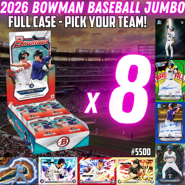 Break 5500 - 2026 Bowman Baseball JUMBO - FULL CASE - Pick Your Team!