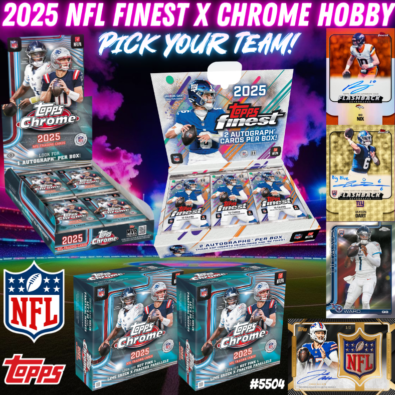 Break 5504 - 2025 NFL Finest x Chrome Hobby - Pick Your Team!