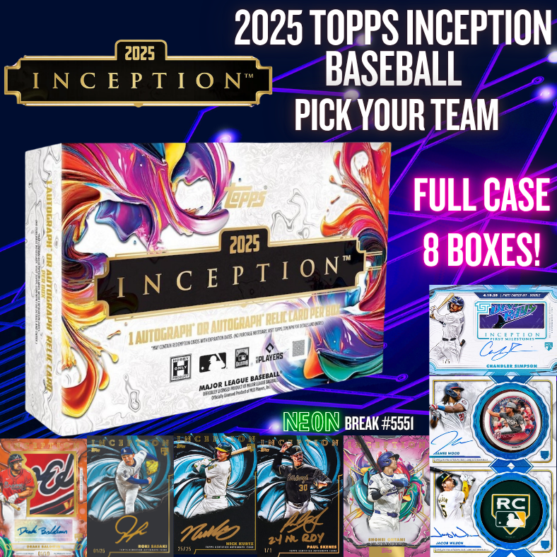 Break 5551 - 2025 Topps Inception Baseball -  FULL CASE Pick Your Team!