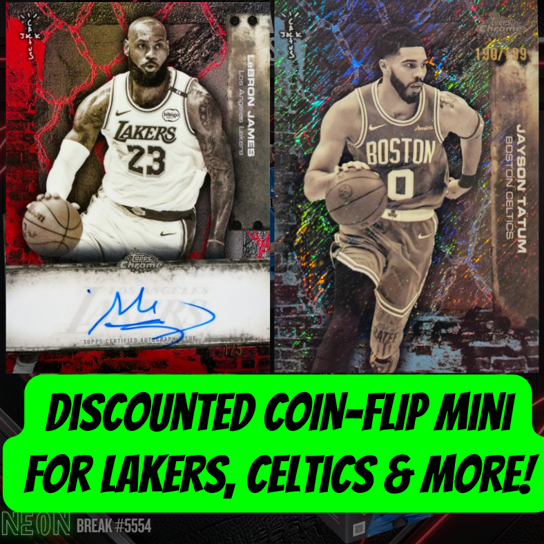 Discounted COIN-FLIP Mini for Lakers, Celtics & More in Break 5554 - 2025/26 NBA Topps Cactus Jack x Signature Class Jumbo 3 Box - PYT!