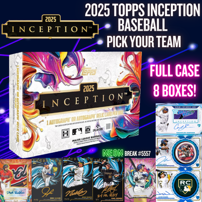 Break 5557 - 2025 Topps Inception Baseball -  FULL CASE - Pick Your Team!