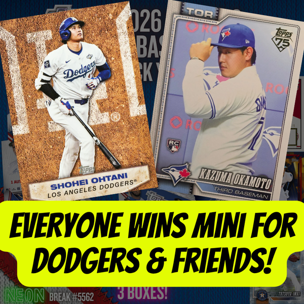 EVERYONE WINS Mini for Dodgers & Friends in Break 5562 - 2026 Topps Series 2 Baseball - HOBBY x JUMBO - DOUBLE HALF CASE - PYT!