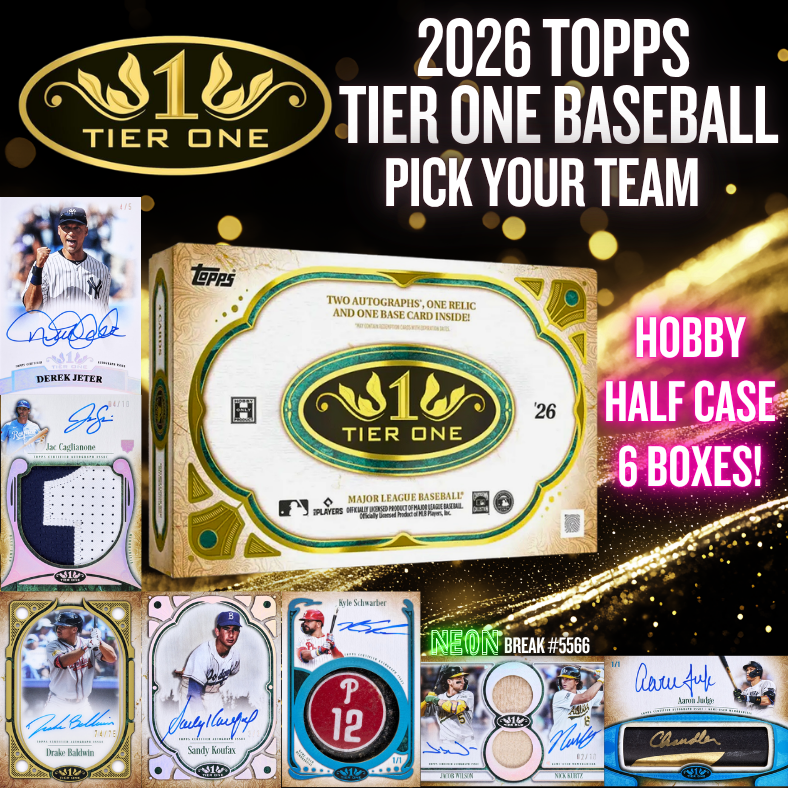 Break 5566 - 2026 Topps Tier One Baseball  HOBBY - HALF CASE - Pick Your Team!