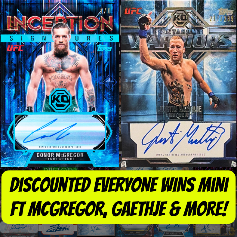 Discounted EVERYONE WINS Mini ft McGregor, Gaethje & More in Break 5572 - 2026 Topps Knockout UFC Hobby FULL CASE - 8 Boxes - PYT!