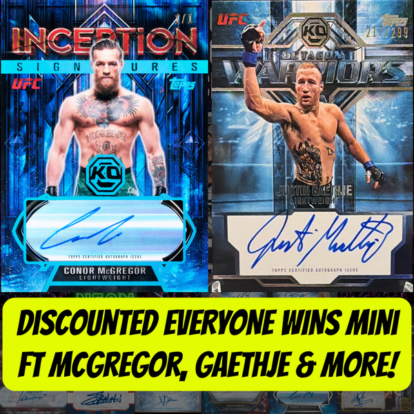 Discounted EVERYONE WINS Mini ft McGregor, Gaethje & More in Break 5572 - 2026 Topps Knockout UFC Hobby FULL CASE - 8 Boxes - PYT!