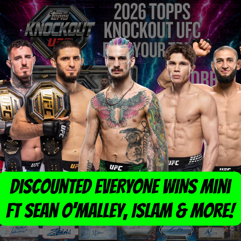 Discounted EVERYONE WINS Mini ft Sean O'Malley, Islam & More in Break 5572 - 2026 Topps Knockout UFC Hobby FULL CASE - 8 Boxes - PYT!