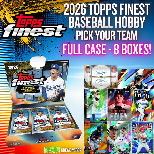Break 5602 - 2026 Topps Finest Baseball -  FULL CASE - Pick Your Team!