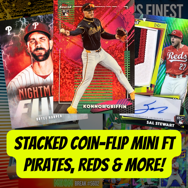Stacked Coin-Flip Mini ft Pirates, Reds & More in Break 5602 - 2026 Topps Finest Baseball - FULL CASE - PYT!