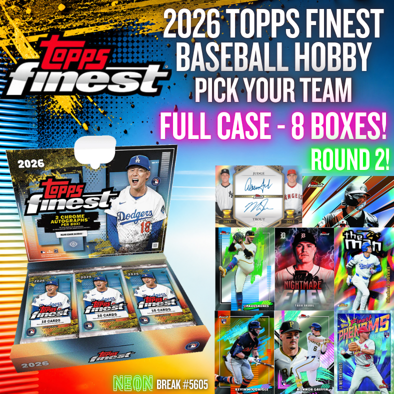 Break 5605 - 2026 Topps Finest Baseball -  FULL CASE - Pick Your Team! ROUND 2!