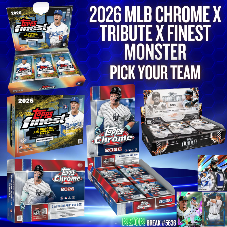 Break 5636 - 2026 MLB Chrome x Tribute x Finest Monster Pick Your Team!