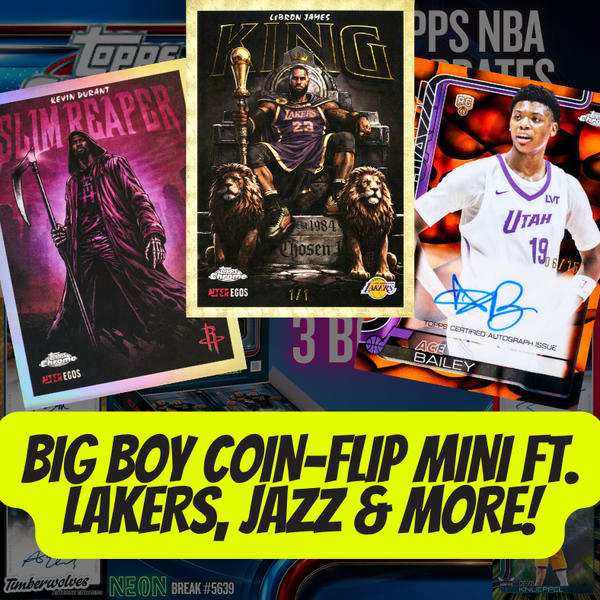 Big Boy Coin-flip Mini ft. Lakers, Jazz & more in Break 5639 - 25/26 Topps NBA Chrome Updates Hobby - 3 Box - PYT!
