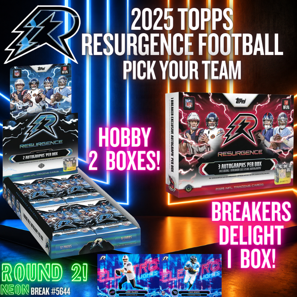 Break 5644 - 2025 NFL Resurgence Breakers Delight x Hobby - PICK YOUR TEAM! ROUND 2!