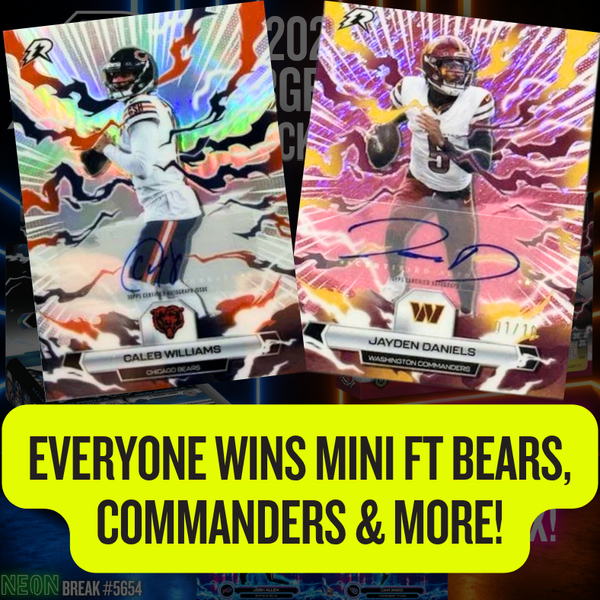 EVERYONE WINS MINI ft BEARS, COMMANDERS & more in Break 5654 - 2025 NFL Resurgence Breakers Delight x Hobby - PYT!