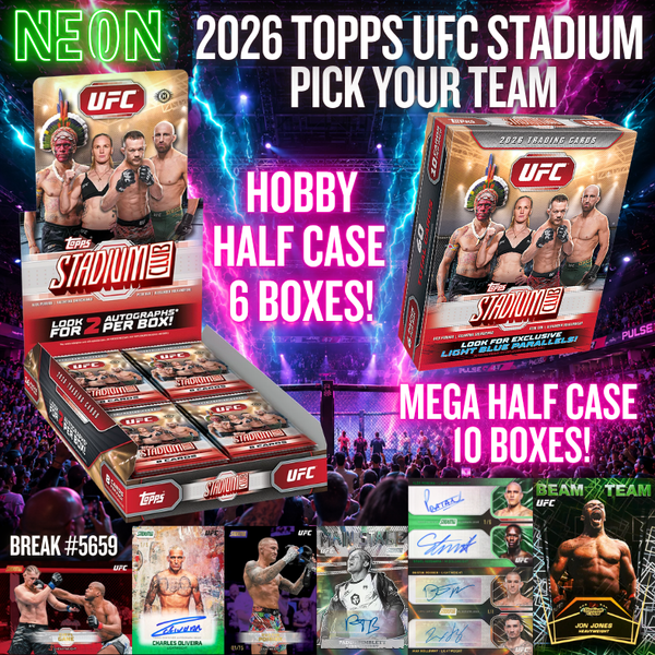 Break 5659 - 2026 UFC Stadium Club - Double Half Case - Pick Your Fighter!