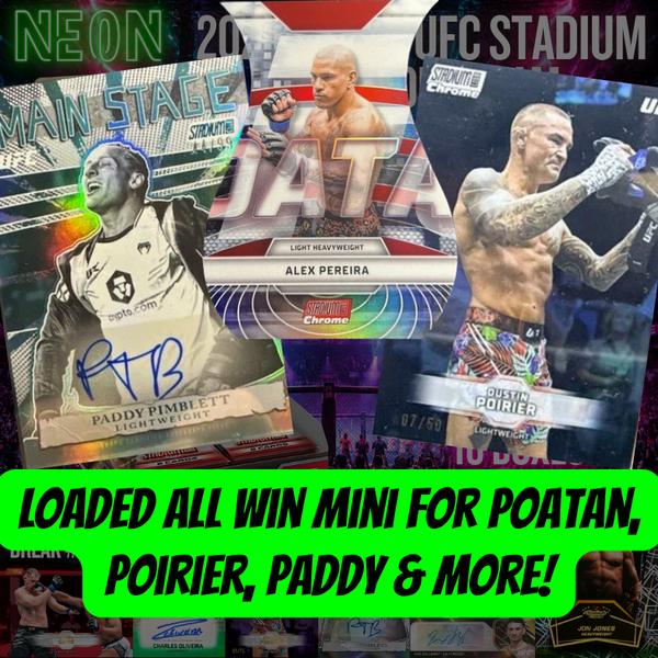LOADED All Win Mini for Poatan, Poirier, Paddy & More in Break 5663- 2026 UFC Stadium Club - Double Half Case - PYF! ROUND 2!