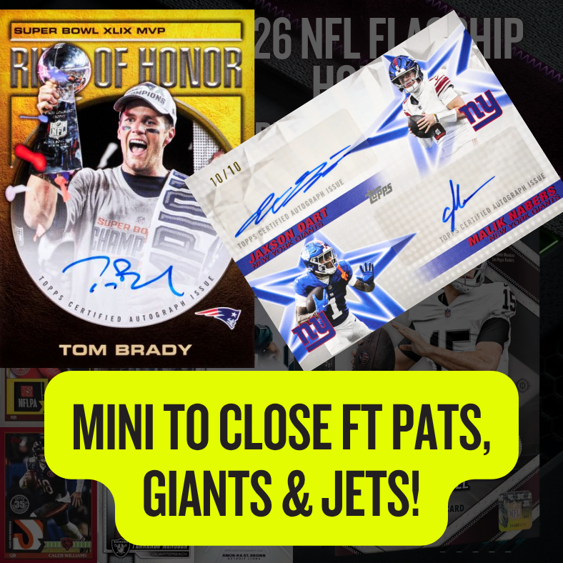 All Gas Mini to CLOSE Break 5688 - 2026 NFL Flagship Hobby 12 Box - FULL CASE - PYT!