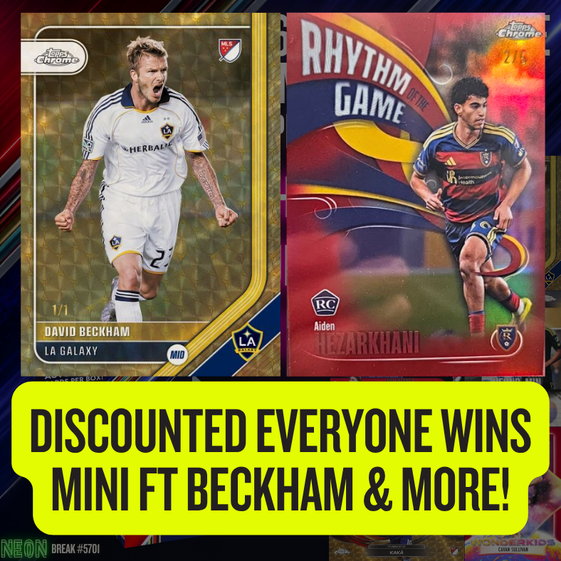 Discounted EVERYONE WINS Mini ft Beckham & More in Break 5701 - 2026 MLS CHROME HOBBY FULL CASE - 12 BOXES - PYT!