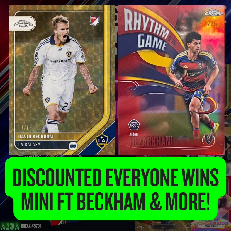 Discounted EVERYONE WINS Mini ft Beckham & More in Break 5704 - 2026 MLS CHROME HOBBY FULL CASE - 12 BOXES - PYT!