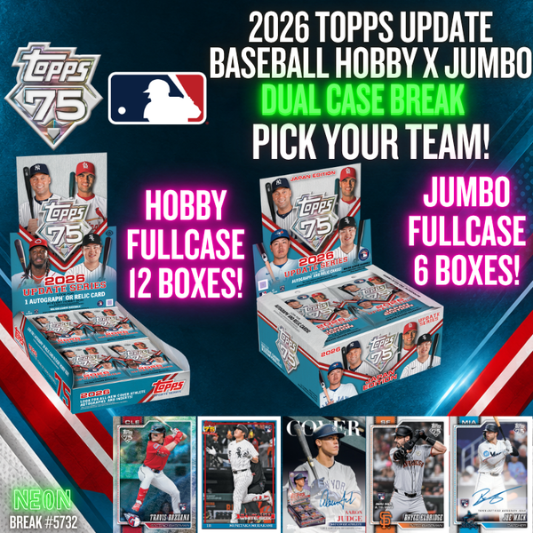 Break 5732 - 2026 Topps Update Baseball Hobby x Jumbo - DUAL CASE BREAK - Pick Your Team!