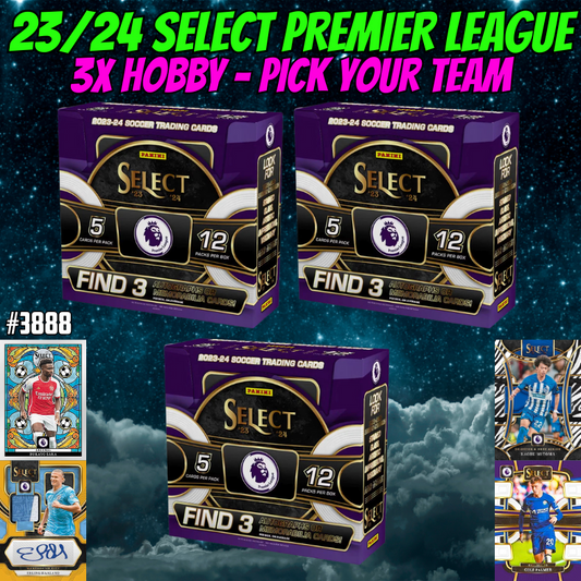 Break 3888 - 23/24 Select EPL HOBBY - 3 Box - Pick Your Team!