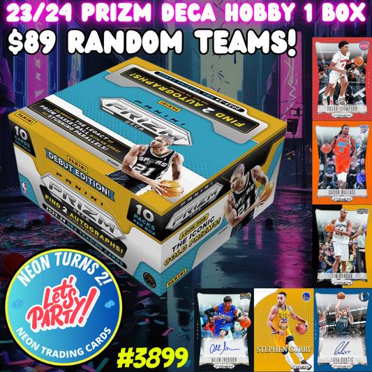 Break 3899 - NBA 23/24 Prizm DECA HOBBY - $89 Random Teams!