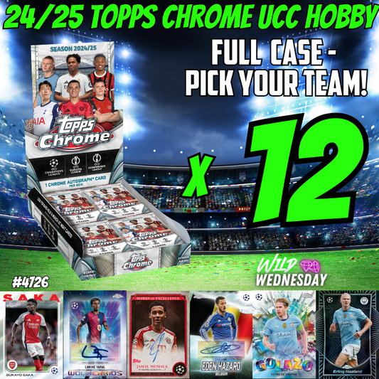Break 4726 - 24/25 UCC Chrome Hobby - FULL CASE - Pick Your Team/Player!
