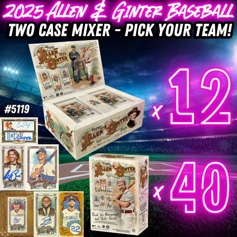 Break 5119 - 2025 Allen & Ginter TWO CASE Hobby x Value - Pick Your Team!