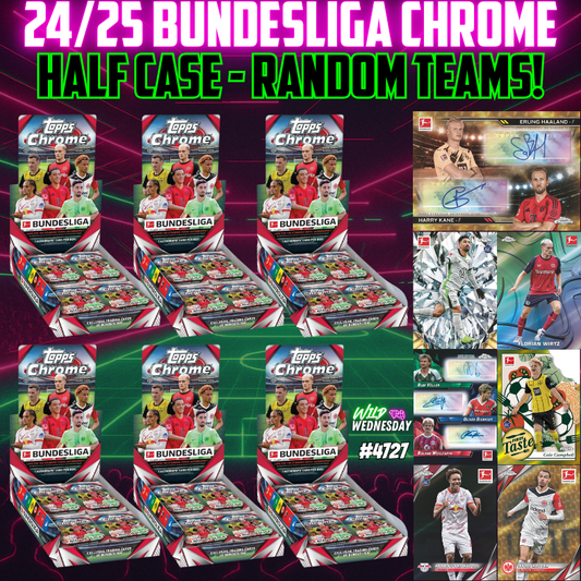 Break 4727 - NEW RELEASE - 24/25 Bundesliga Chrome Hobby - Half Case - Random Teams!