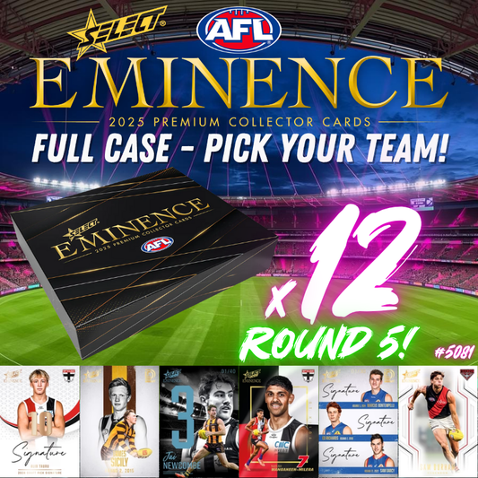 Break 5081 - 2025 AFL Eminence FULLCASE - Pick Your Team! ROUND 5!