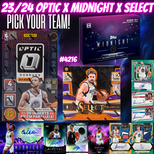 Break 4216 - NBA 23/24 Donruss x Midnight x Select - Pick Your Team!