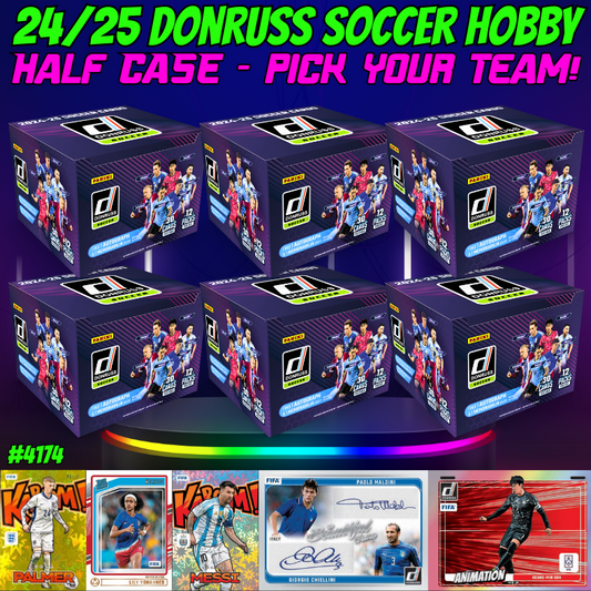 Break 4174 - 24/25 Donruss Soccer Hobby - HALF CASE - Pick Your Team!
