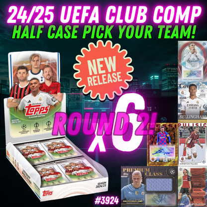 Break 3924 - 24/25 Topps UEFA Club Competition Hobby RELEASE DAY - Half Case - ROUND 2 - Pick Your Team!