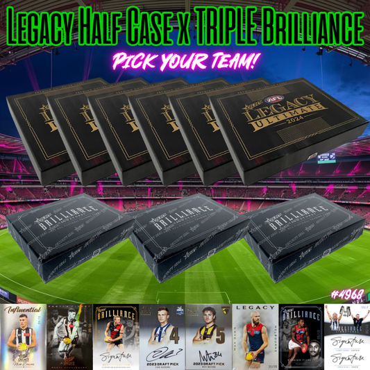 Break 4968 - AFL GRAND FINAL SPECTACULAR - Legacy Half Case x TRIPLE Brilliance - PICK YOUR TEAM!