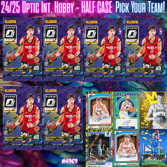 Break 4969 - NBA 24/25 Optic Int. Hobby - HALF CASE - Pick Your Team!