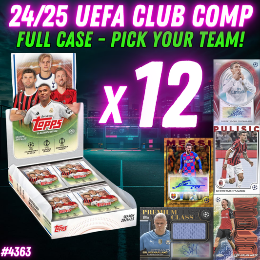 Break 4363 - 24/25 Topps UEFA Club Competition Hobby - Full Case - Pick Your Team!