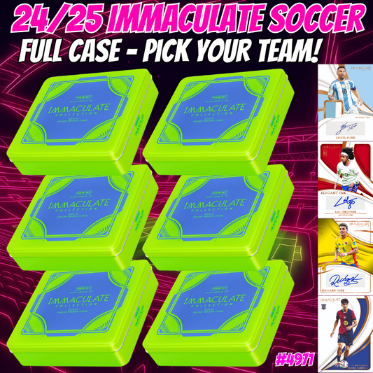 Break 4971 - 24/25 Immaculate Soccer - Full Case - Pick Your Team!