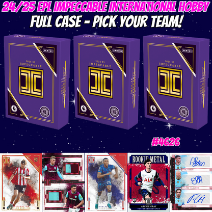 Break 4626 - 24/25 EPL Impeccable International Hobby - FULL CASE - Pick Your Team!
