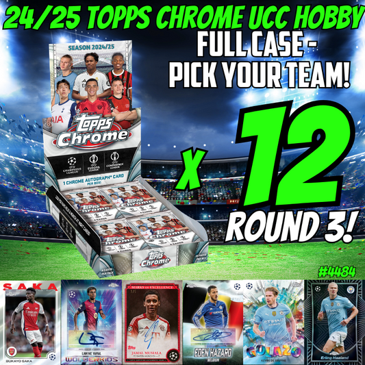 Break 4484 - NEW RELEASE - 24/25 Topps UCC Chrome HOBBY - FULL CASE - Pick Your Team! ROUND 3!