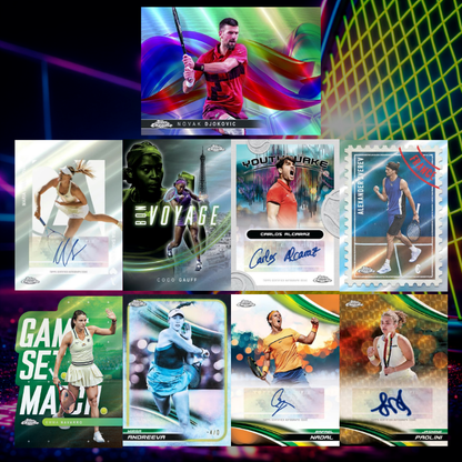 Break 5293 - 2025 Tennis Chrome - Hobby x Breakers 8 Box Mixer - 28 AUTOS - Pick Your Player! ROUND 2!