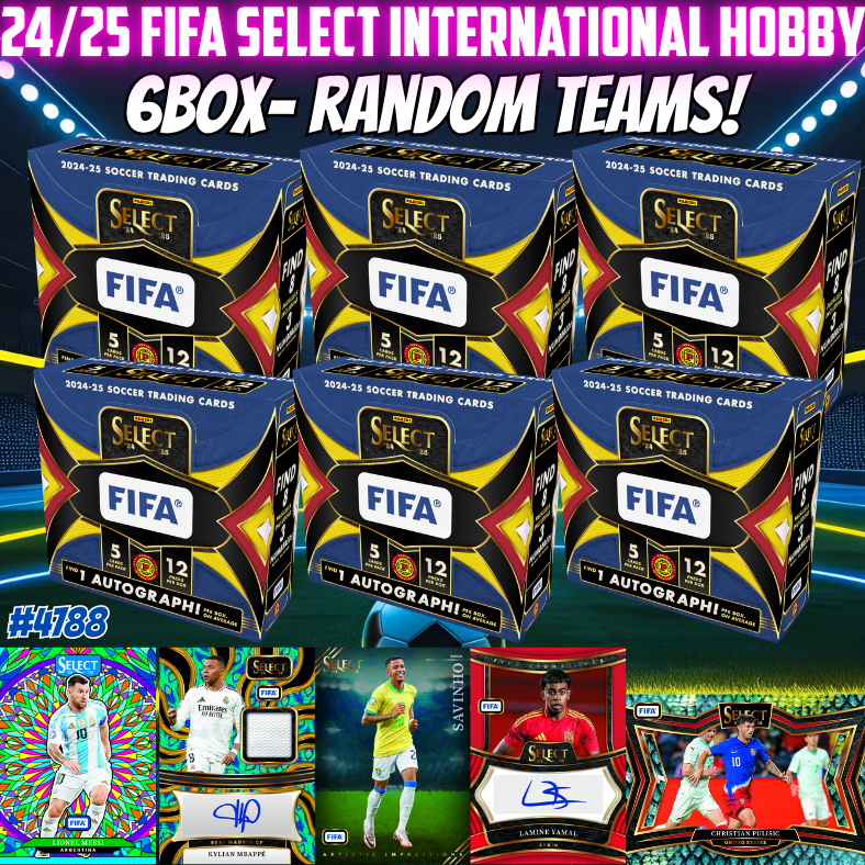 Break 4788 - 24/25 FIFA Select Int. Hobby 6 Box - RANDOM TEAMS!