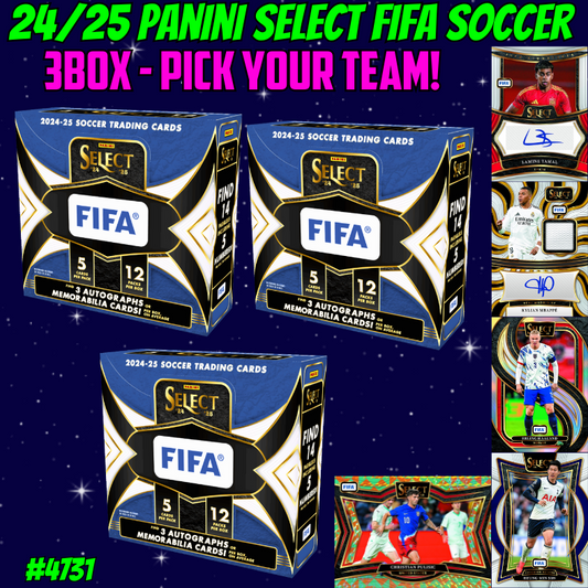 Break 4731 - 24/25 FIFA Select Hobby - 3 Box - Pick Your Team!