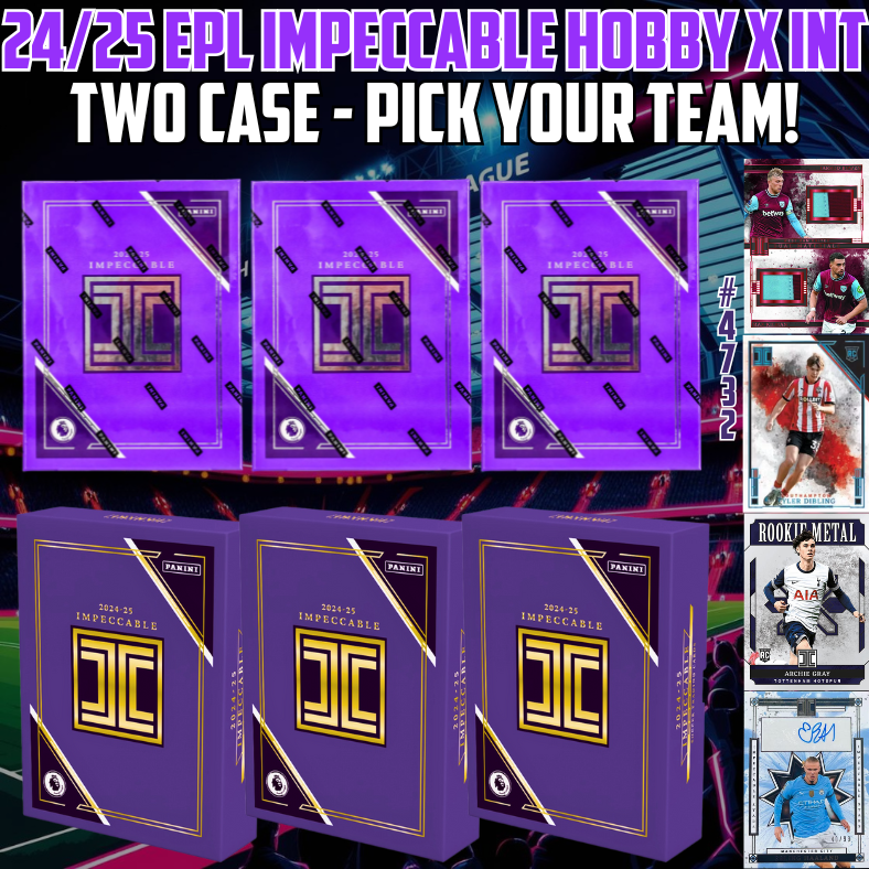 Break 4732 - 24/25 EPL Impeccable TWO CASE - Hobby x Int - Pick Your Team!