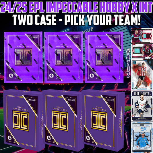 Break 4732 - 24/25 EPL Impeccable TWO CASE - Hobby x Int - Pick Your Team!